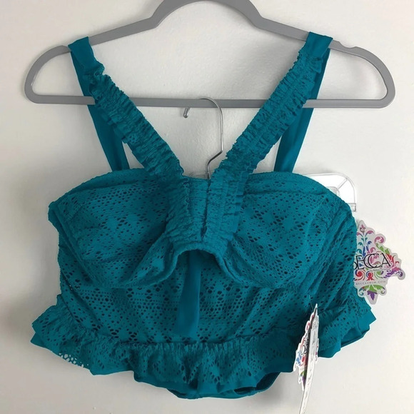 NEW BECCA By Rebecca Virtue Top L Bottom M Swimwear - Picture 1 of 14